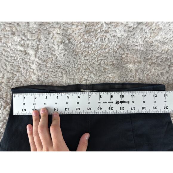 H&M Size 10 Flat Front Ankle Casual Pants Stretch Black Cotton Blend - Picture 4 of 11